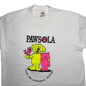 Vintage 90s Paws LA - dog and cat animal cute shirt